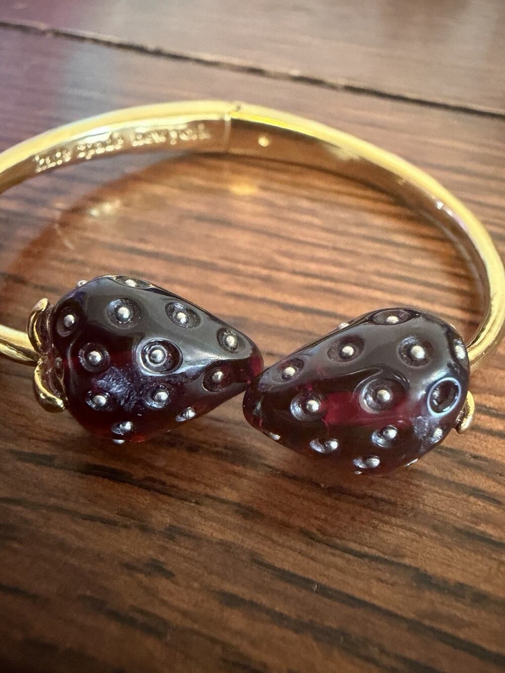 Kate Spade New York Picnic Perfect Strawberry Cuff Bracelet Spring Summer